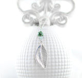 Kette "Birkenblatt" mit Jade und Amazonit