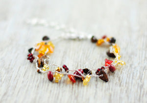 Armschmuck "Bernstein-Herbst" UNIKAT