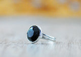 Labradorit Ring facettiert und versilbert