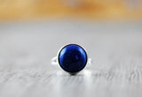 Lapislazuli Ring versilbert