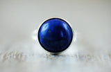Lapislazuli Ring versilbert