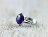 Amethyst Ring versilbert