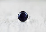 Amethyst Ring versilbert