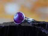 Amethyst Ring versilbert