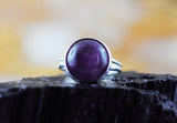 Amethyst Ring versilbert