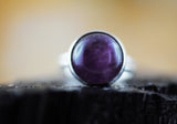 Amethyst Ring versilbert