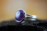 Amethyst Ring versilbert