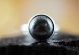Pyrit Ring versilbert