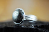 Pyrit Ring versilbert