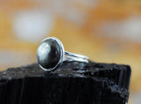 Pyrit Ring versilbert