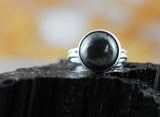 Pyrit Ring versilbert