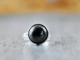 Pyrit Ring versilbert