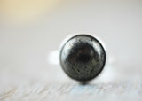 Pyrit Ring versilbert