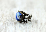 Märchenhafter Sodalith Ring facettiert