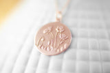 Roségold vergoldete Kette 18K "Mohnblumenfeld"