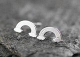 925er Silber Ohrstecker Regenbogen