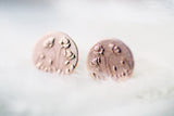 Roségold vergoldete Ohrstecker 18K "Mohnblumenfeld"