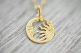 24K vergoldete Kette "Sonne & Mond"