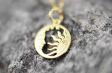 24K vergoldete Kette "Sonne & Mond"