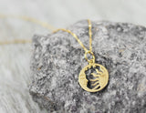 24K vergoldete Kette "Sonne & Mond"