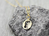 24K vergoldete Kette "Sonne & Mond"