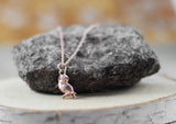 18 K Roségold vergoldete Kette "Eule"