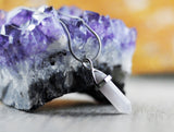 Edelstein Kette Rosenquarz Spitze