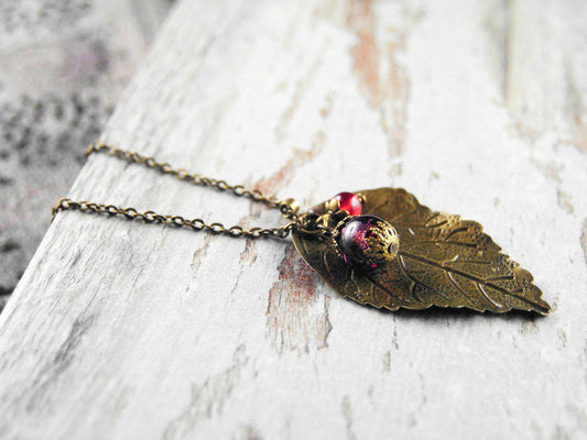 Kette "Bronzeblatt"