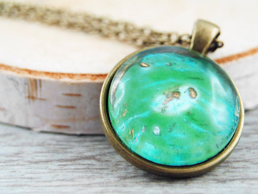 Grüne Insel" UNIKAT-Amulett