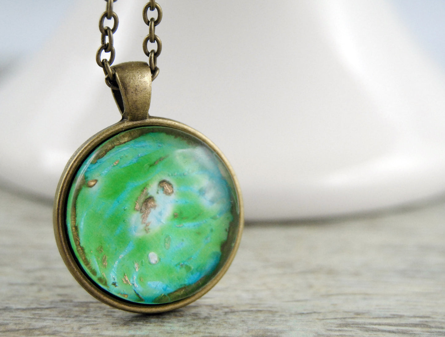 Grüne Insel" UNIKAT-Amulett