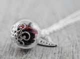 Rosentraum" Glaskugel-Kette