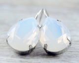 Kristall-Tropfen-Ohrhänger "Opalweiß"