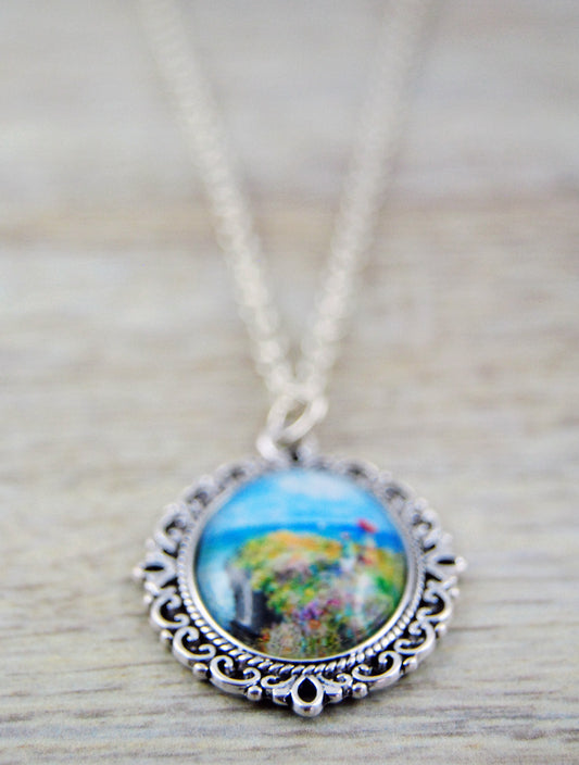 Spaziergang auf den Klippen" MONET - KunstAmulett