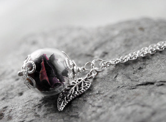 Rosentraum" Glaskugel-Kette