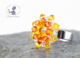 Kristallblüte Sonnengelb / Ring