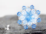Kristallblüte Eisblau / Ring
