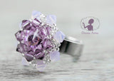 Kristallblüte Flieder / Ring
