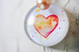 Amulett "Aquarell-Herz" Orange