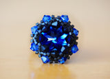 Kristallblüte Nachtblau / Ring