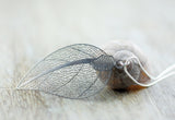 Blatt Amulett - Silber