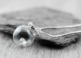 Glaskugel-Kette mit Kristallherz
