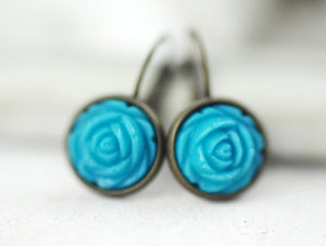 Ohrhänger "Rose" Blau