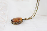Tigerauge Tropfen Edelstein Amulett