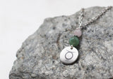 Sternzeichen Amulett Stier mit Rosenquarz und Aventurin - Edelstahl, lasergraviert