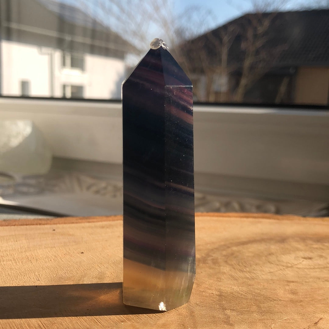 Turm Regenbogen-Fluorit Unikat 4